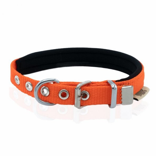 Doggie Comfort Yumuşak Dokuma Köpek Boyun Tasması S 1.5x20-25cm Turuncu ürün görseli 1