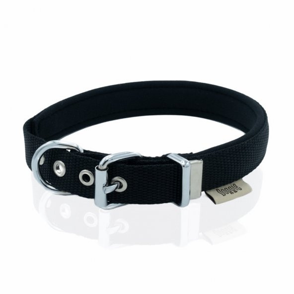 Doggie Comfort Yumuşak Dokuma Köpek Boyun Tasması M 2x35-40cm Siyah ürün görseli 1