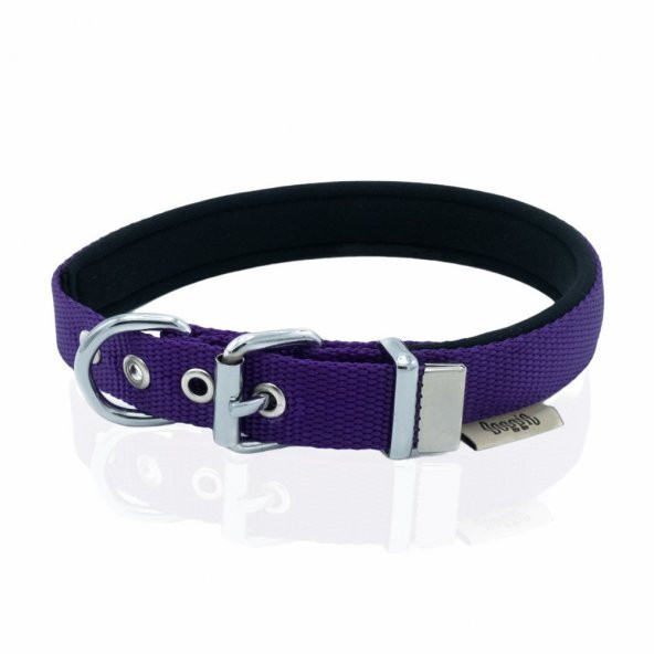 Doggie Comfort Yumuşak Dokuma Köpek Boyun Tasması M 2x35-40cm Mor ürün görseli 1