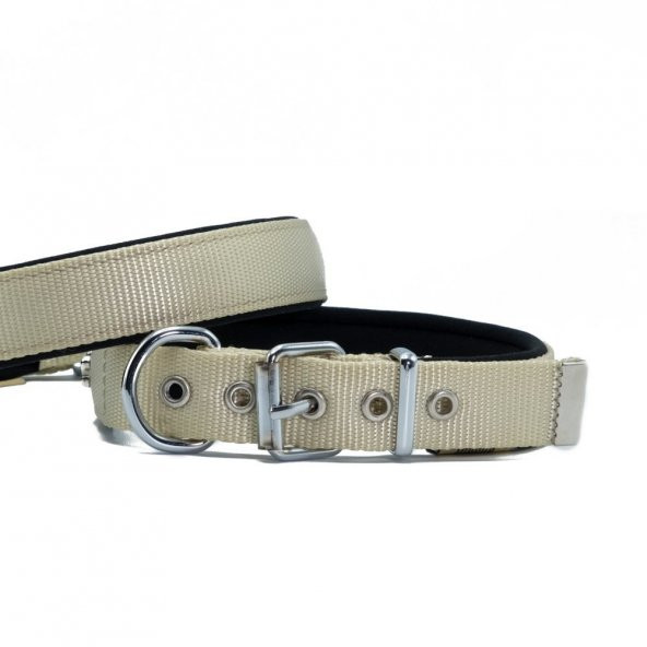 Doggie Comfort Yumuşak Dokuma Köpek Boyun Tasması M 2.5x37-45cm Haki ürün görseli 1