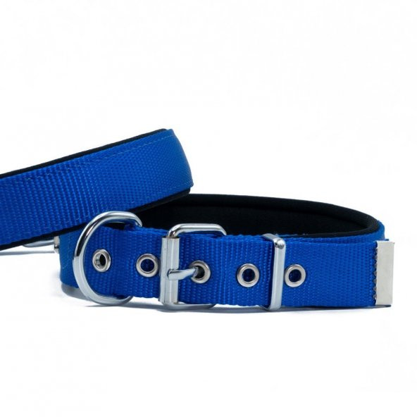 Doggie Comfort Yumuşak Dokuma Köpek Boyun Tasması L 3x47-55cm Royal Mavi ürün görseli 1