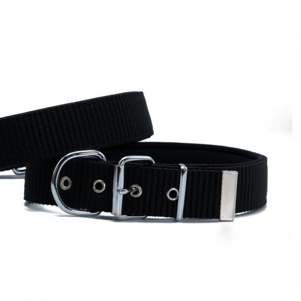 Doggie Comfort Yumuşak Dokuma Köpek Boyun Tasması S 4x47-55cm Siyah ürün görseli 1