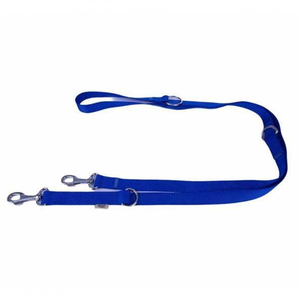 Doggie Dokuma Ayarlanabilir Özellikli Köpek Gezdirme Kayışı M 2.5x120-200cm Royal Mavi ürün görseli 1
