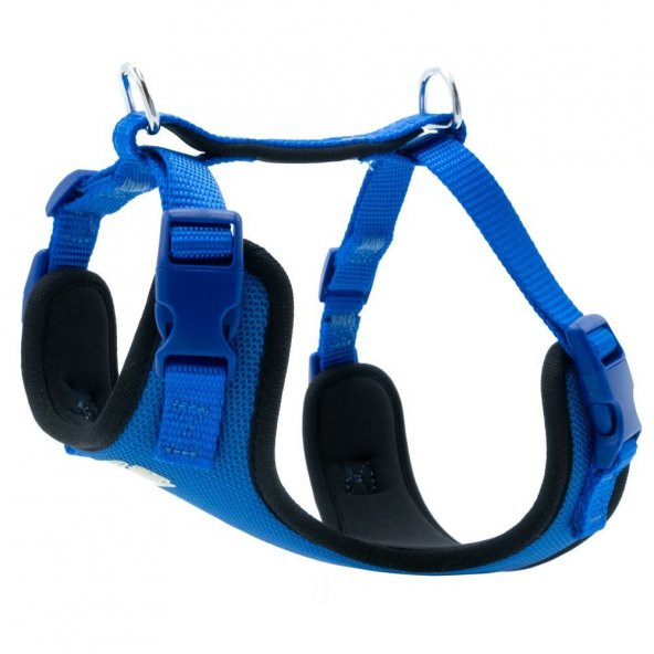 Doggie Havalı Dokuma Köpek Göğüs Tasması S 1.5x40-50cm Royal Mavi ürün görseli 1