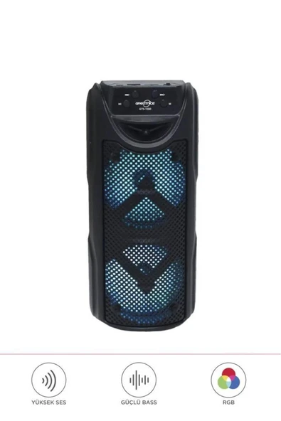 1550 RGB Ledli Taşınabilir Bluetooth Radyolu Hoparlör Parti Speaker ürün görseli 1