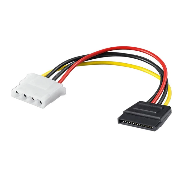 Molex 4 pin dişi power to Sata 15 pin dişi power çevirici kablo 30 cm ürün görseli 1