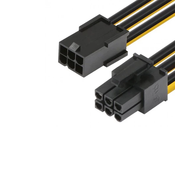 6 Pin PCIe Uzatma Kablosu PCIe 6 Pin Dişi - Erkek Güç Kaynağı Kablosu 30cm ürün görseli 1