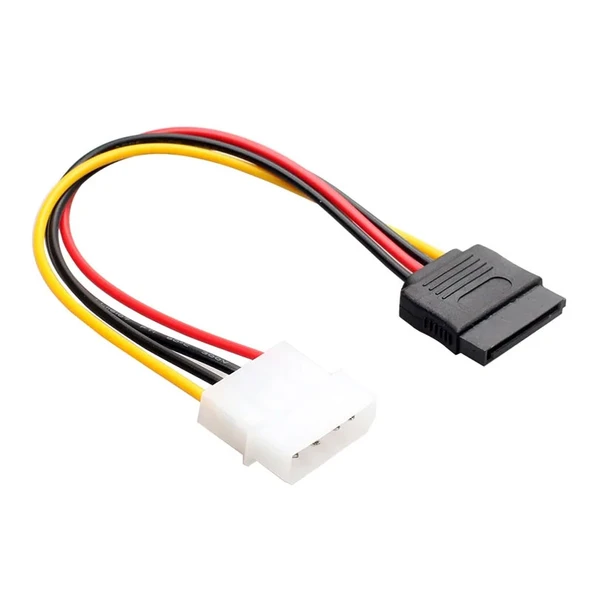 4 pin ıde molex erkek power to Sata 15 pin dişi power çevirici kablo 30 cm ürün görseli 1