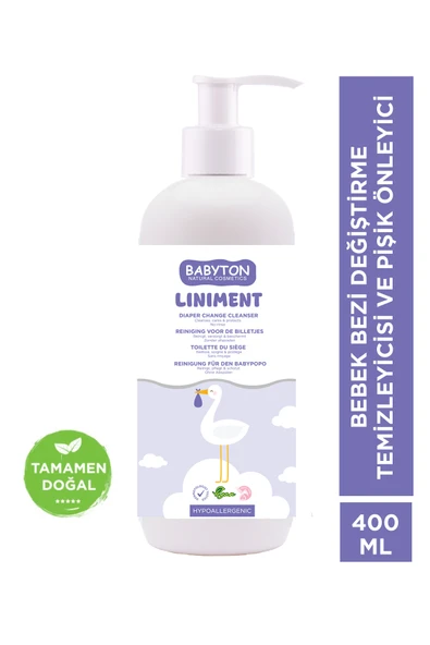 Liniment Doğal Bebek Bezi Değiştirme Temizleyici ve Pişik Önleyici 400 ml ürün görseli 1