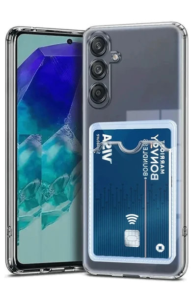 Zipax Samsung Galaxy A17 5G Kılıf Kartlıklı Şeffaf Tasarım Azn-Kartlıklı ürün görseli 1