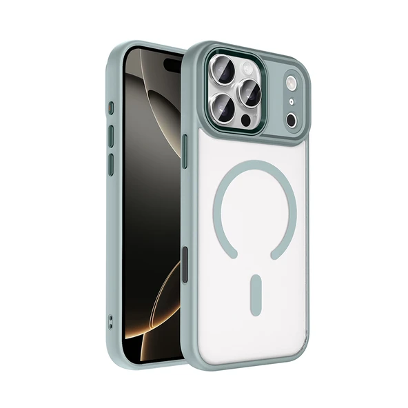 Zipax Apple iPhone 17 Pro Kılıf MgSafe Özellikli Mat Yüzey Zr-Krom ürün görseli 1
