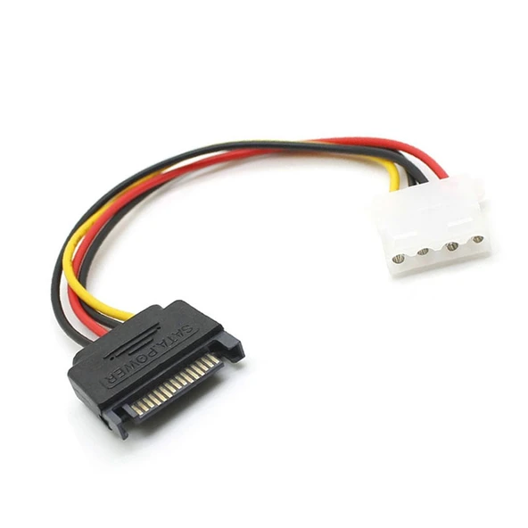 15 pin sata erkek  4 Pin Molex dişi power çevirici 30cm ürün görseli 1