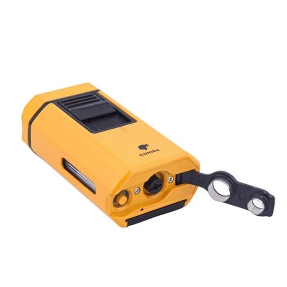 Masa Tipi 4 Jet Torch  Puro Çakmağı Sarı - Resim 3