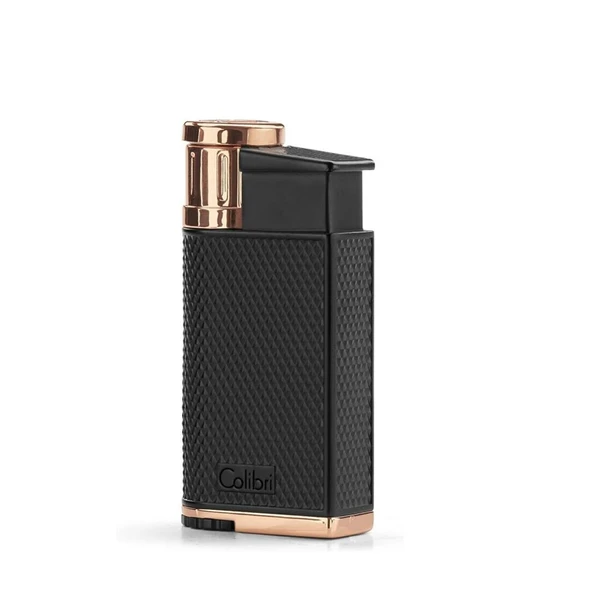 Colibri Evo Storm Çift Alevli Çakmak Puro Çakmağı Rose Siyah ürün görseli 1