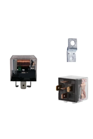 WEHHLER Mini Role Işıklı Şeffaf Su Geçirmez 12 V 40 Amper 5 Ayak Çift Platin Far, Korna, Fan, Lpg Rölesi ürün görseli 1