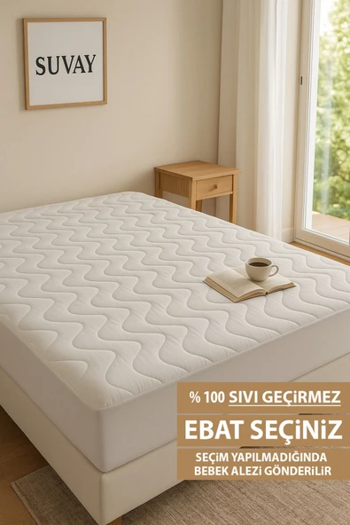 Kapitoneli Fitted Full Kenar Su Sıvı Geçirmez Yatak Koruyucu Alez Çarşaf Bebek Tek Çift Battal ürün görseli 1