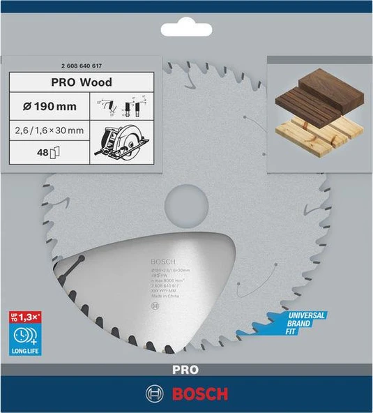 DAİRE TESTERE - OPTİLİNE WOOD 190*30 MM 48 DİŞ ürün görseli 1