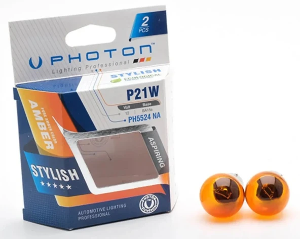 PHOTON P21W 12V 93 NATUREL AMBER PH5524 NA ürün görseli 1