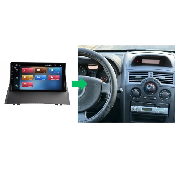Renault Megane Android Multimedya Sistemi 2-32 Myway (2004-2008) ürün görseli 1