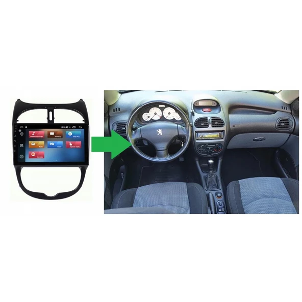 Peugeot 206 Android Multimedya Sistemi 2-32 Myway (1998-2010) ürün görseli 1