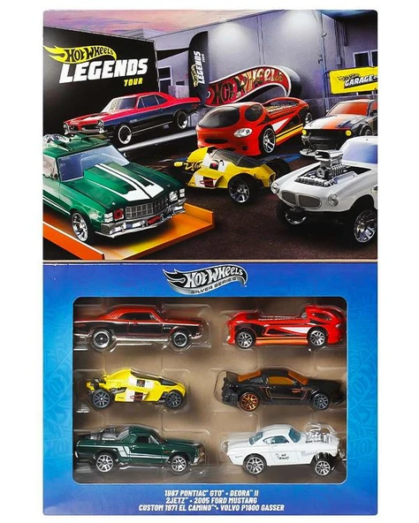 Hot Wheels Silver Series Efsane Temalı 6lı Metal Araba Seti JBY78 ürün görseli 1