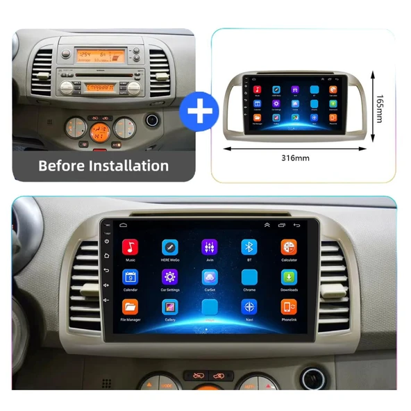 Nissan Micra Android Multimedya Sistemi 2-32 Myway (2002-2010) ürün görseli 1