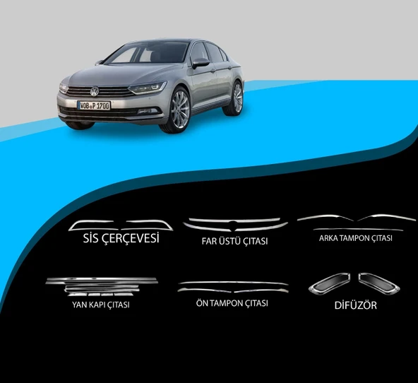 Passat B8 Krom Full Set ürün görseli 1