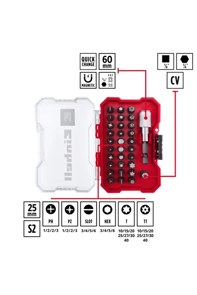 Einhell XS-CASE 32 parça uç seti - 49118693 - Resim 2