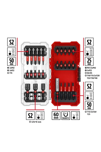 Bits uç seti 28 parça S-CASE Kutu - Resim 3