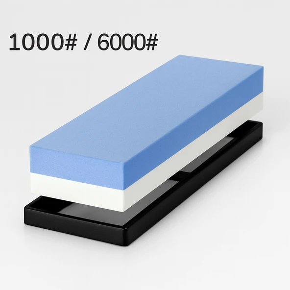 1000/6000 Grit Kum Çift Taraflı El Taşlama Profesyonel Bıçak El Aletleri Makas Şef Biley Bileme Taşı ürün görseli 1