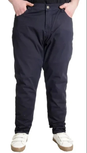 Büyük Beden Pantolon Keten 5cep Milano Classic 20902 Lacivert ürün görseli 1