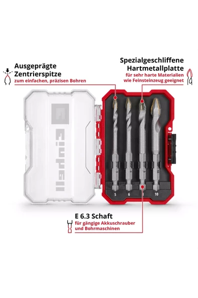 Einhell Orijinal Xs-case 4 Parça Seramik Ucu Seti - 49051404 - Resim 2