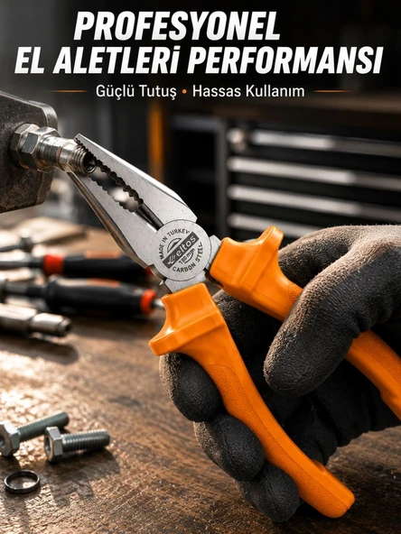Ergonomik Saplı Hassas Kavrama Dövme Çelik Pense ürün görseli 1