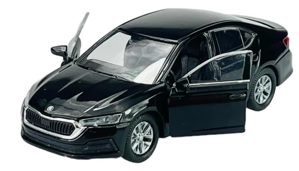 Oyuncak Metal Model Araba 1/36 Çek Bırak Siyah Octavia ürün görseli 1