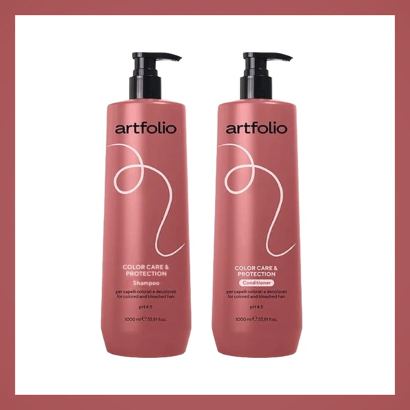 ARTFOLIO COLOR CARE & PROTECTION Boyalı saçlar için Şamp1L,Saç Kremi 1L Set ürün görseli 1