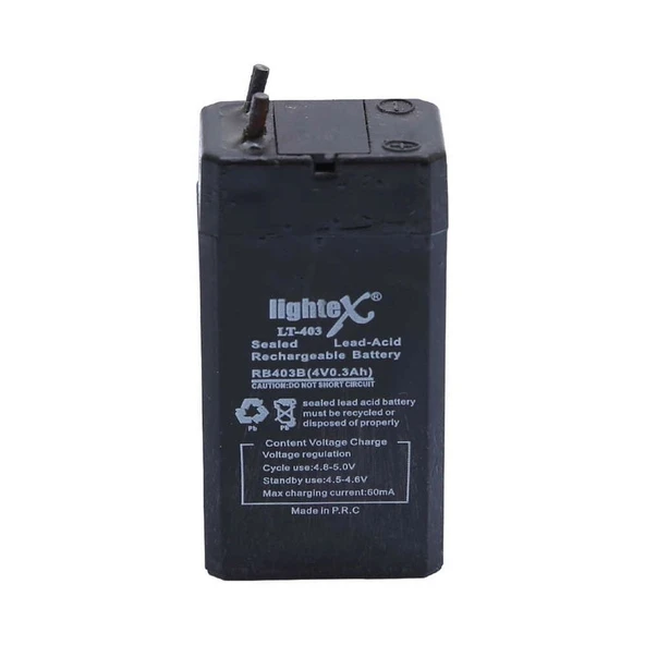 Lightex Lt-403 4v 0.3ah Işıldak Fener Aküsü ürün görseli 1
