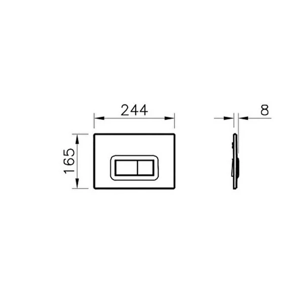 Vitra Kumanda Paneli, Loop R, Parlak Beyaz, 740-0600 - Resim 2
