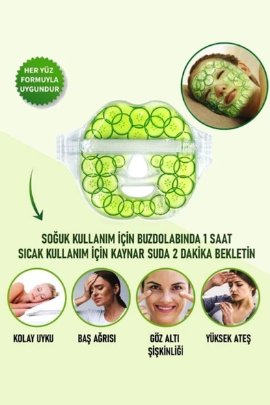 Salatalık Yüz Maske Jel Sıcak Soğuk Kullanım Rahatlatıcı ürün görseli 1