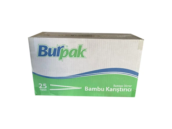 Burpak Tahta Ahşap Bambu Çay Kahve Karıştırıcı Çubuk Kaşık - 11 Cm. - 400 Adetlik 25 Paket ürün görseli 1