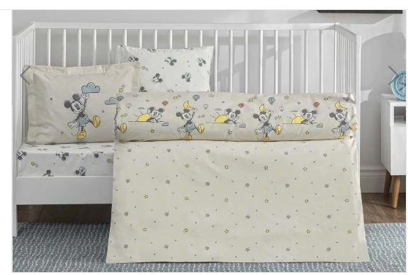 Taç Lisanslı Disney Mickey Mouse Dream Baby Pamuk Bebek Nevresim Takımı ürün görseli 1
