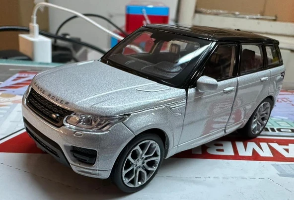 Oyuncak Metal Model Araba 1/36 Çek Bırak Gri Range Rover Sport ürün görseli 1