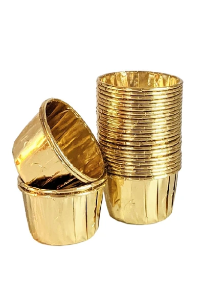 Muffin Kek Kapsül Gold 25 Adet - Resim 2