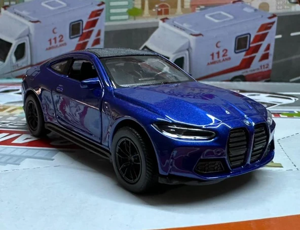 Oyuncak Metal Model Araba 1/36 Çek Bırak BMW M4 Lacivert ürün görseli 1