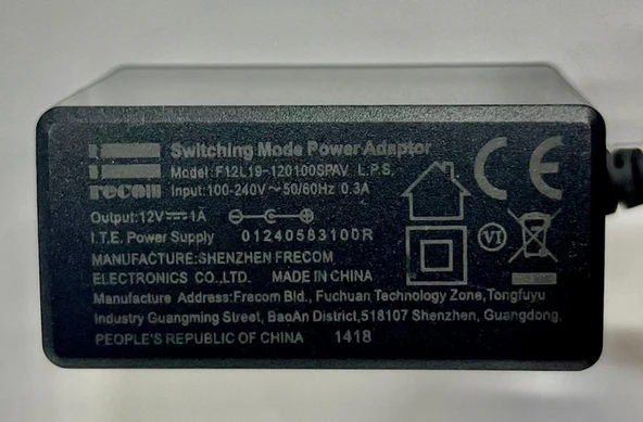 Frecom Power Adaptör 12 Volt 1 Amper 5.5x2.1 Uç ürün görseli 1
