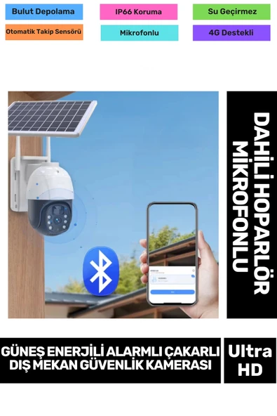 360° Dönen PTZ Kontrol Hareket Algılama Teknolojisi 8000 mAh Güneş Enerji Dış Mekan Güvenlik Kamera ürün görseli 1