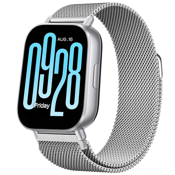 Redmi Watch 5 Active Redmi 5 Lite Uyumlu Kordon Manyetik Milanese Loop Metal Kordon  Gümüş ürün görseli 1