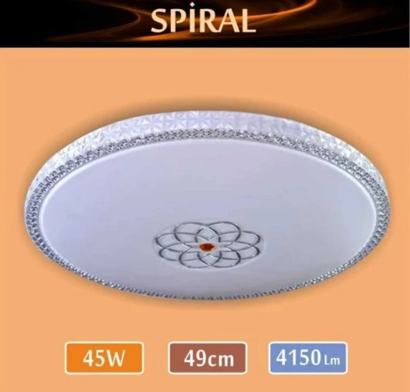 Sıva Üstü Led Panel 45W 49 cm çapında Model Spıral Led Avize ürün görseli 1