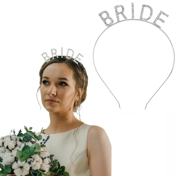 Bekarlığa Veda Bride Tacı Gümüş Renk ürün görseli 1