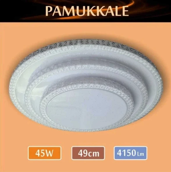 Sıva Üstü Led Panel 45W 49 cm çapında Model Pamukkale Led Avize ürün görseli 1