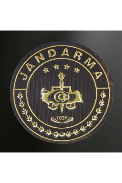 Jandarma ÖZEL Gold 3d Arması, 2025 Yeni Model Tip Cırtlı, Standart Ölçü, 1.sınıf Ultra Kalite ürün görseli 1